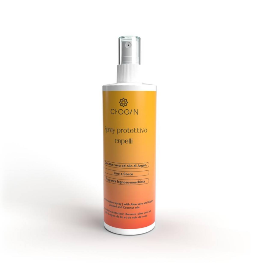 Sunscreen spray for hair (woody-musk scent)