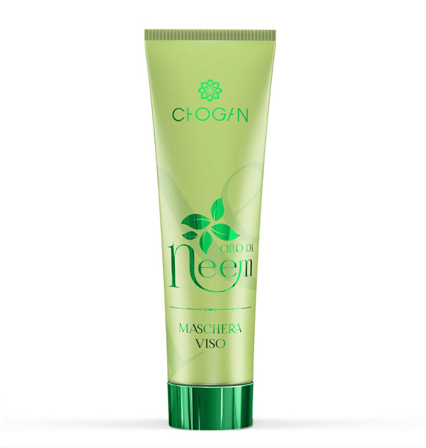 Gesichtsmaske mit grüner Tonerde und Neemöl (für unreine Haut)