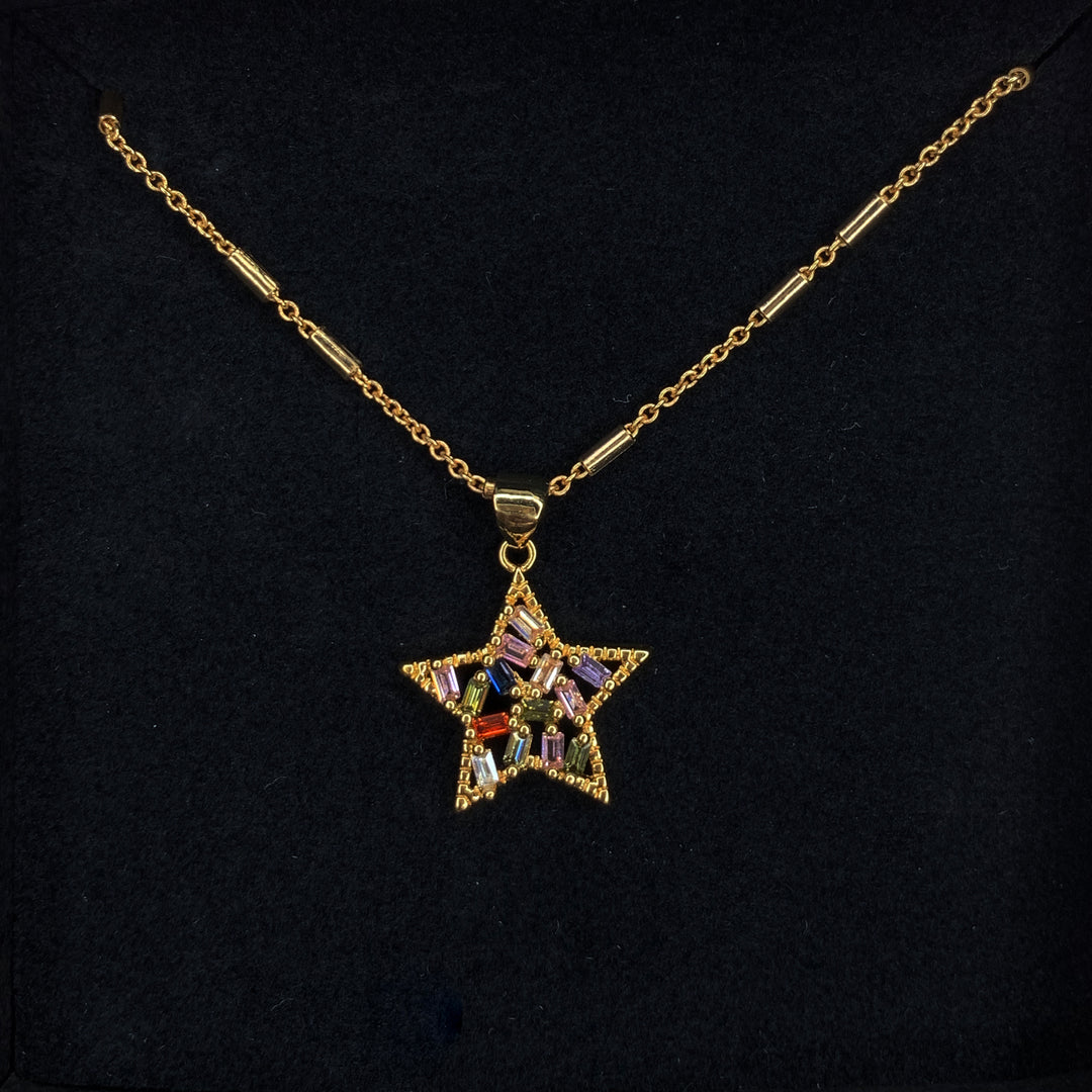 Necklace "Zirconia Star"